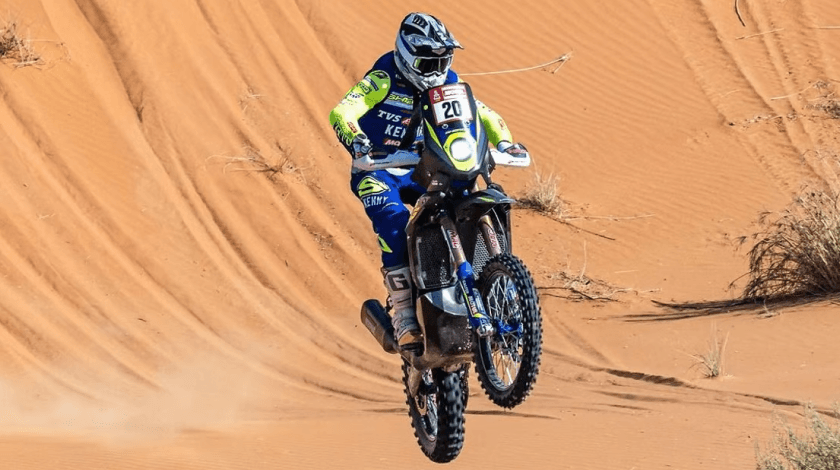 TVS Rider Harith Noah with trophy